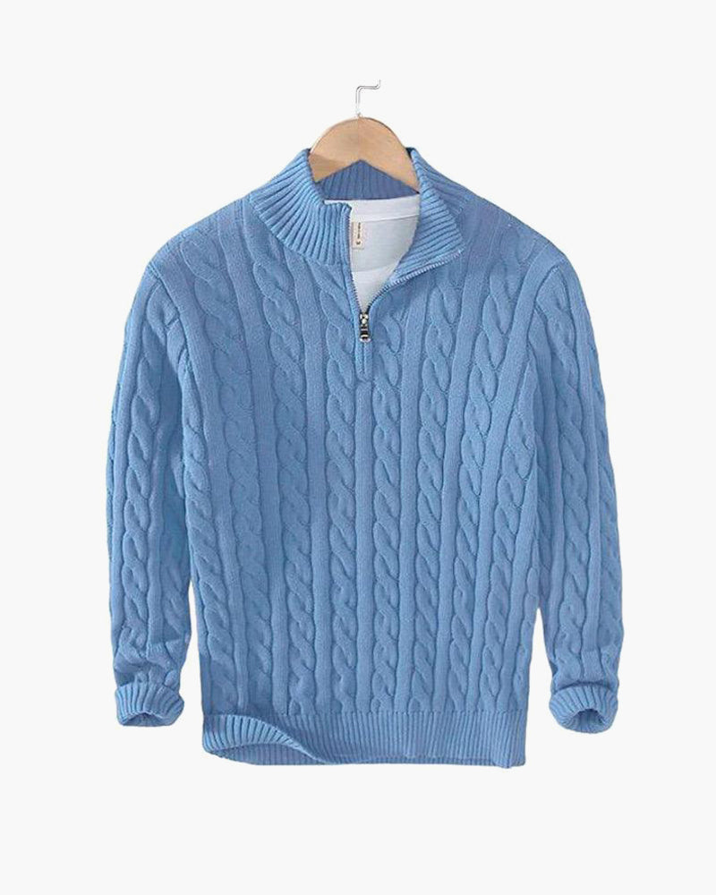 Zipped Cable Sweater