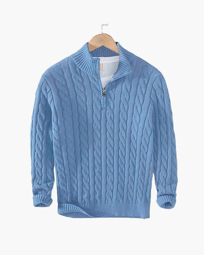 Zipped Cable Sweater