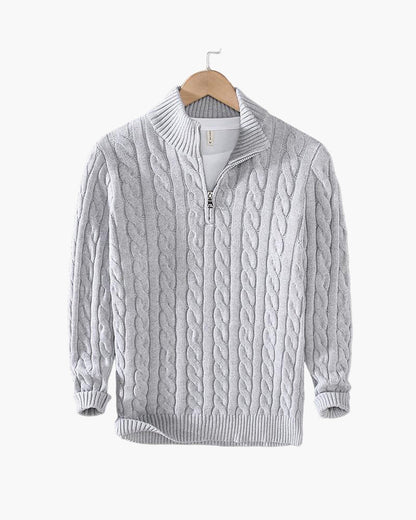 Zipped Cable Sweater