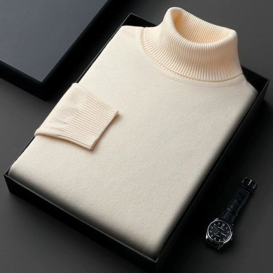 Men’s Warm Fleece-Lined Turtleneck Pullover