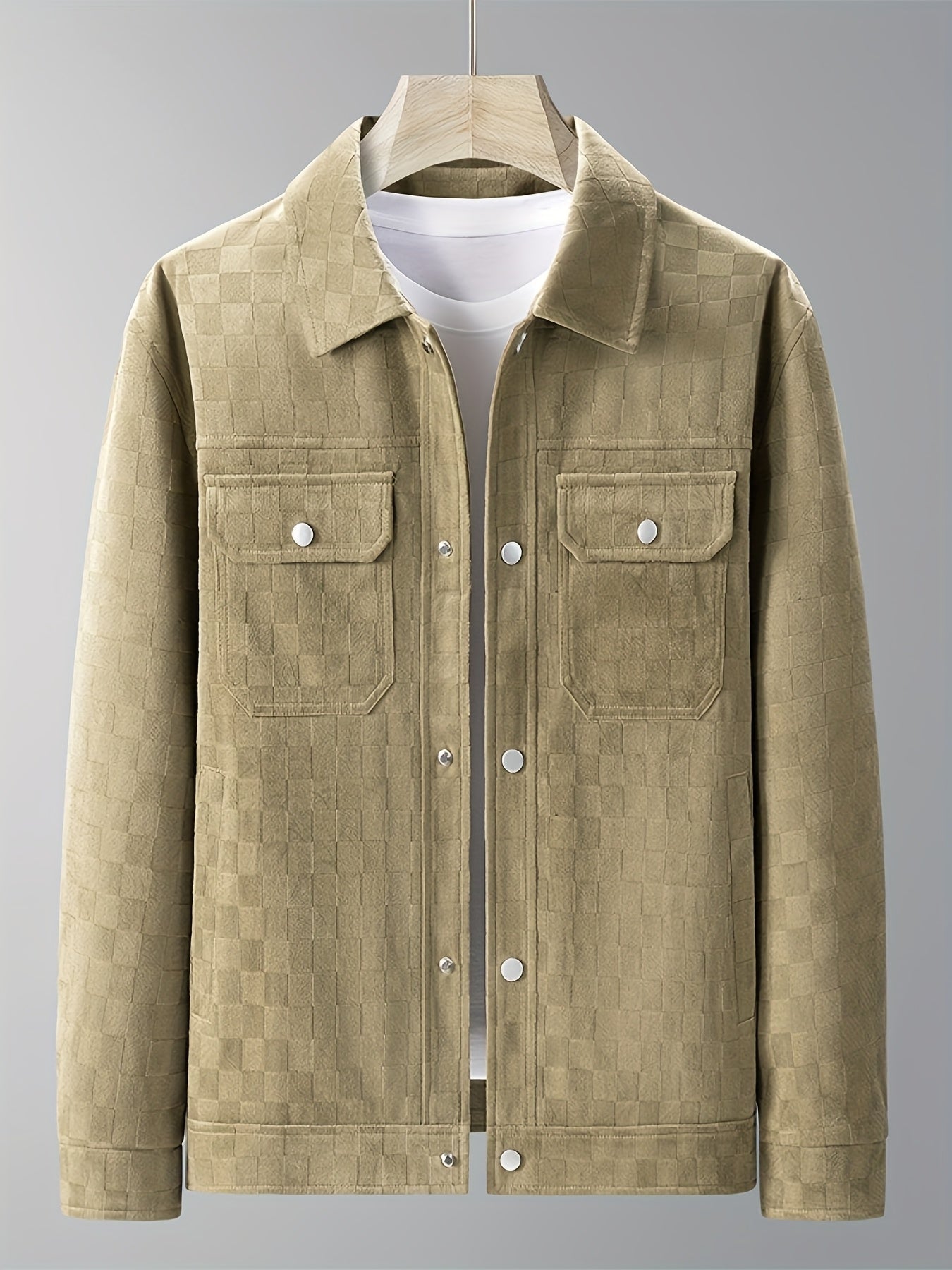 Mavrick Checkered Suede Jacket